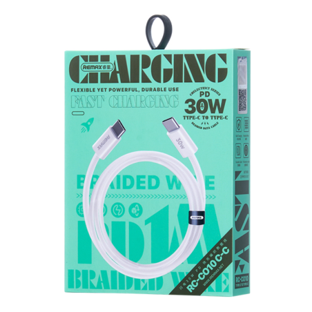 Câble Type-C / Type-C Tressé de Charge Rapide | Smarty Paris